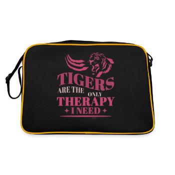 Tigers are the therapy I need - Retro Bag - black/gold - Back