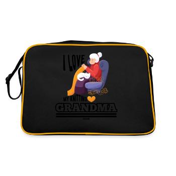J’aime ma grand-mère - Sac Retro - noir/or - Dos