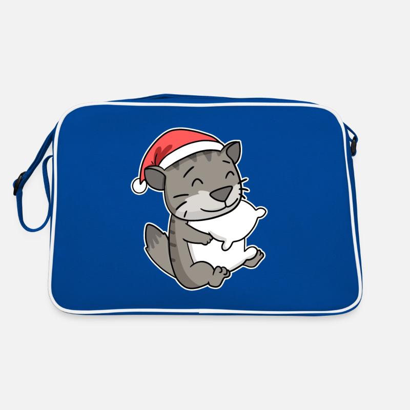 Chat sibérien Chat Noël Sommeil Fatigué Sac Retro