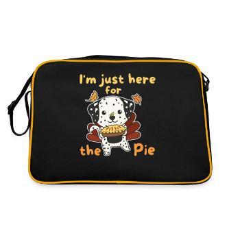 thanksgiving day outfits turkey dalmatian pie - Retro Bag - black/gold - Back
