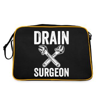 Sewer mechanic Sanitary mechanic - Retro Bag - black/gold - Back