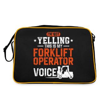 Certified Forklift Truck Operator - Retro Tasche - Schwarz/Gold - Hinten