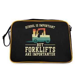 Certified Forklift Truck Operator - Retro Tasche - Schwarz/Gold - Hinten