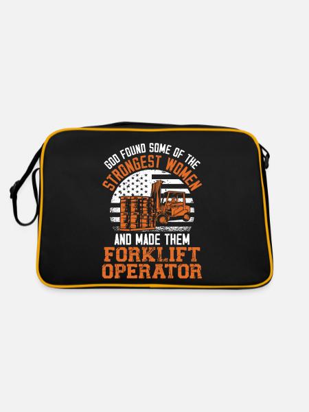 Opérateur de chariot élévateur certifié - Sac Retro - noir/or - Dos