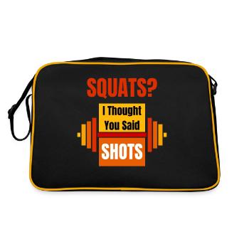 Squats Je pensais que tu as dit coups Entraînement drôle - Sac Retro - noir/or - Dos