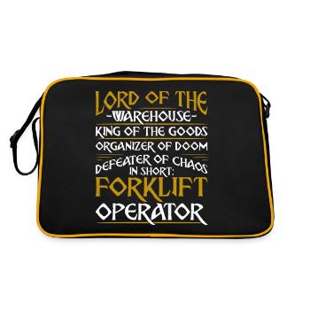Certified Forklift Truck Operator - Retro Tasche - Schwarz/Gold - Hinten