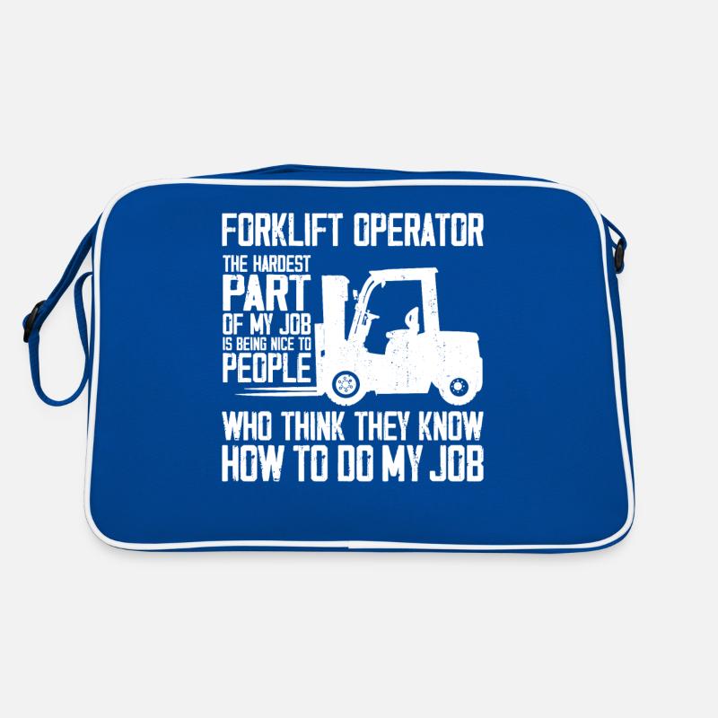Certified Forklift Truck Operator Retro Tasche