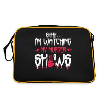 Shhh I'm Watching My Murder Shows - Retro Bag - black/gold - Back