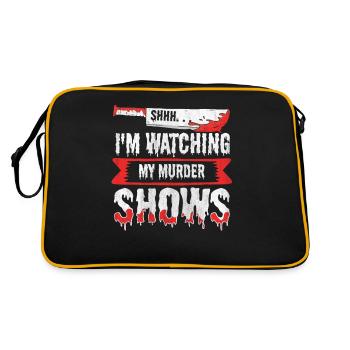 Shhh I'm Watching My Murder Shows - Retro Bag - black/gold - Back