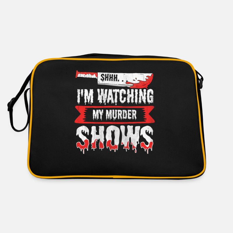 Shhh I'm Watching My Murder Shows Retro Bag