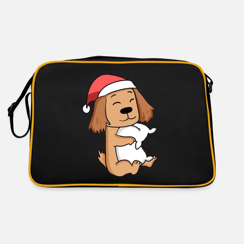 Deutsch Cocker Spaniel Chien Noël Sommeil Sac Retro