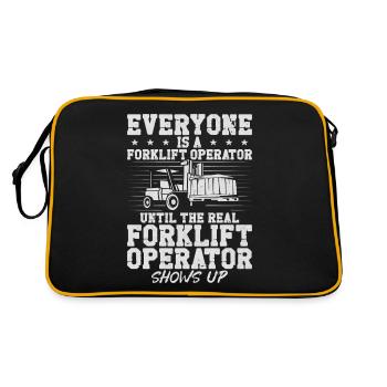 Certified Forklift Truck Operator - Retro Tasche - Schwarz/Gold - Hinten