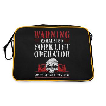 Certified Forklift Truck Operator - Retro Tasche - Schwarz/Gold - Hinten