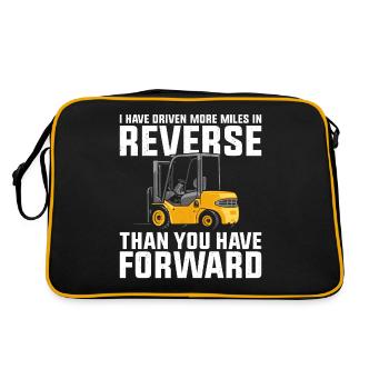 Certified Forklift Truck Operator - Retro Tasche - Schwarz/Gold - Hinten