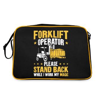 Certified Forklift Truck Operator - Retro Tasche - Schwarz/Gold - Hinten