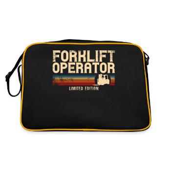 Certified Forklift Truck Operator - Retro Tasche - Schwarz/Gold - Hinten