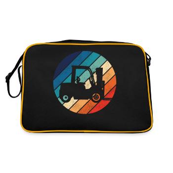Certified Forklift Truck Operator - Retro Tasche - Schwarz/Gold - Hinten