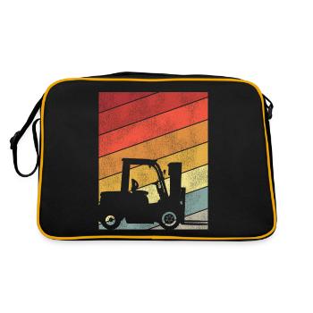 Certified Forklift Truck Operator - Retro Tasche - Schwarz/Gold - Hinten