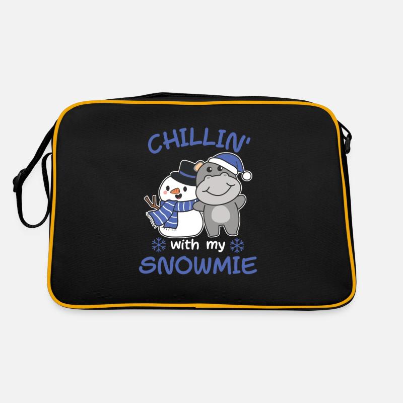 Hippo Chillin avec mon bonhomme de neige Sac Retro
