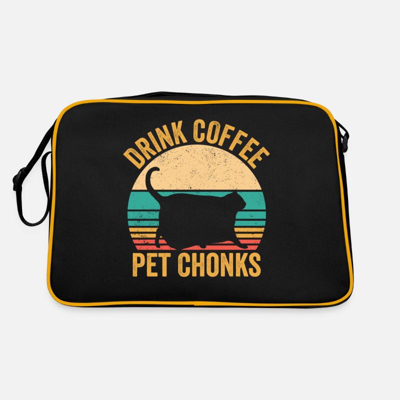 Chonk Meme Cat Boire Café Pet Chonks Sac Retro