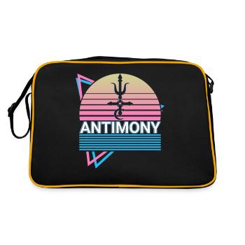 Antimon Alchemie Retro - Retro Tasche - Schwarz/Gold - Hinten