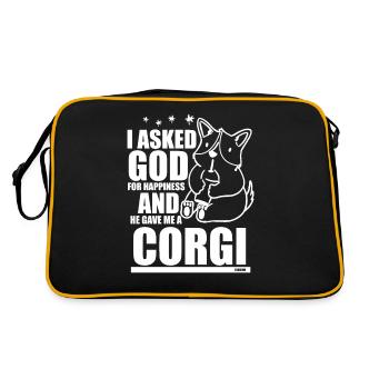 Corgi - Retro Tasche - Schwarz/Gold - Hinten
