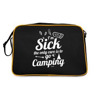 Camping Adventure Outdoor Camping Saying - Retro Bag - black/gold - Back