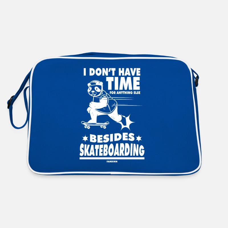 Panda Skateboard Sohn Tochter Geschenk Retro Tasche