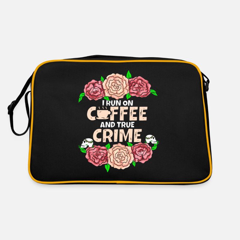 I Run On Coffee Und True Crime Retro Tasche