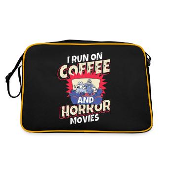 I Run On Coffee and True Crime - Retro Bag - black/gold - Back