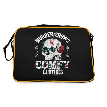 Murder Shows and Comfy Clothes - Retro Bag - black/gold - Back