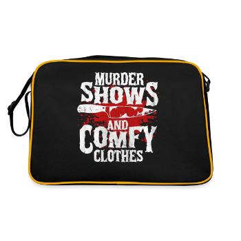 Murder Shows and Comfy Clothes - Retro Bag - black/gold - Back