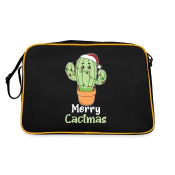Jeu de mots sur les plantes de cactus drôles de Merry Cactma - Sac Retro - noir/or - Dos