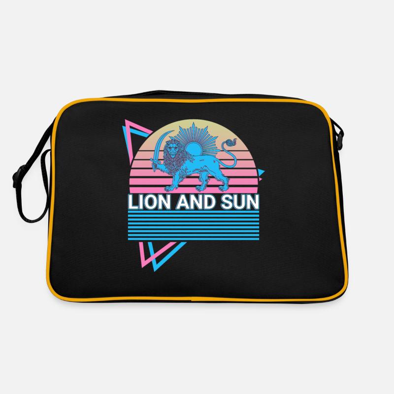 Löwe und Sonne Persische Flagge Retro Retro Tasche
