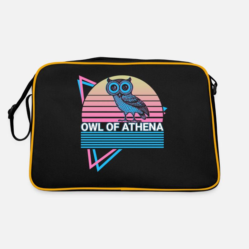 Eule der Athene Retro Retro Tasche