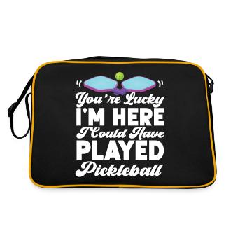 Pickleball You're Lucky I'm Here I - Retro Bag - black/gold - Back