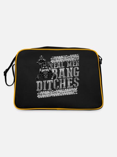 Real Men Bang Ditches Snowmobile - Retro Bag - black/gold - Back