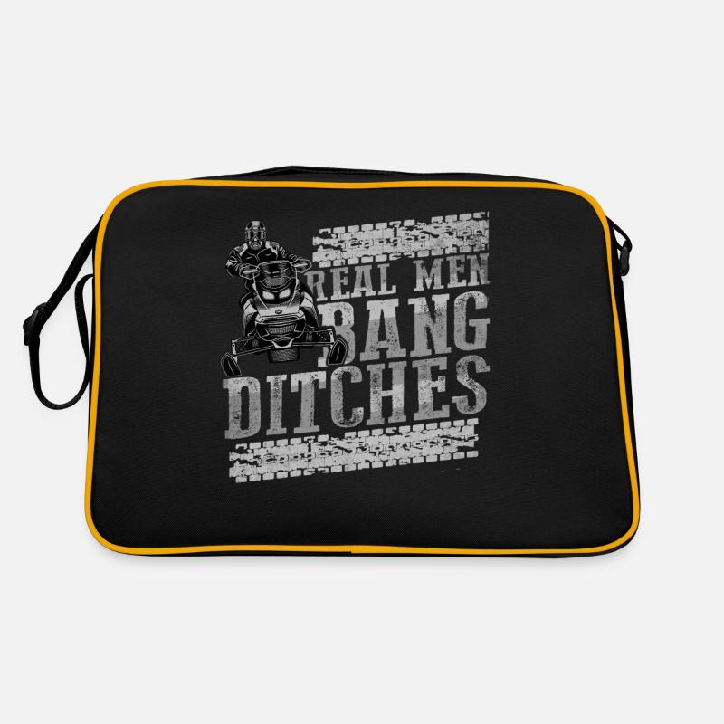 Real Men Bang Ditches Snowmobile Retro Bag
