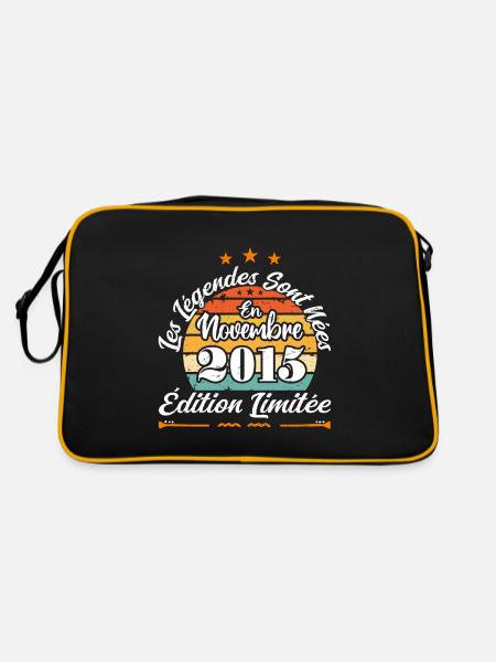 Les Légendes Sont Nées En Novembre 2015 - Sac Retro - noir/or - Dos