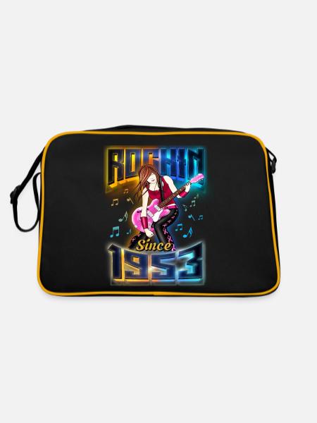 Rockin depuis 1953 Fan de musique rock 69e anniversaire - Sac Retro - noir/or - Dos