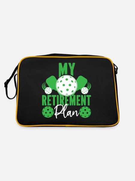 Pickleball Retired My Retirement - Retro Bag - black/gold - Back