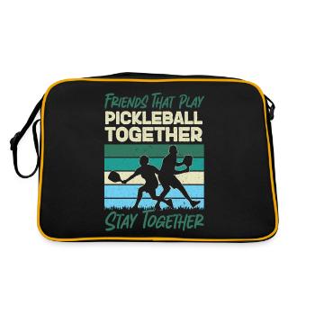 Pickleball Buddies Rétro Vintage - Sac Retro - noir/or - Dos