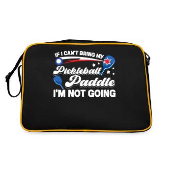 Pickleball si je ne peux pas apporter mon - Sac Retro - noir/or - Dos