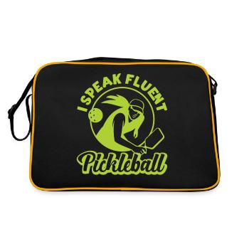 Pickleball Retro Je parle couramment - Sac Retro - noir/or - Dos