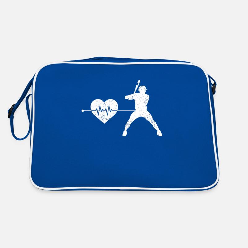 Baseball Herzschlag Retro Tasche