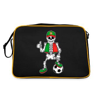 Skeleton football fan Portugal - Sac Retro - noir/or - Dos