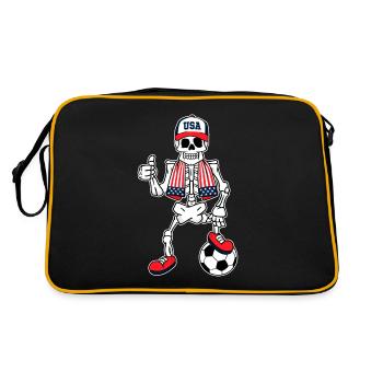 Skeleton United States Soccer Fan - Sac Retro - noir/or - Dos