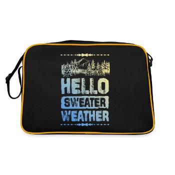 Hello Sweater Weather - Retro Tasche - Schwarz/Gold - Hinten