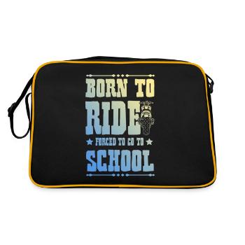 Ride Motorrad - Retro Tasche - Schwarz/Gold - Hinten