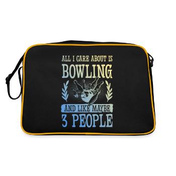 Bowling drôle de dicton - Sac Retro - noir/or - Dos